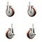 Service Caster 5 Inch 316SS Maroon Polyurethane 3/8 Inch Threaded Stem Caster Brakes SCC, 2PK SS316TS20S514-PPUB-MRN-381615-2-TLB2 - alternate 1